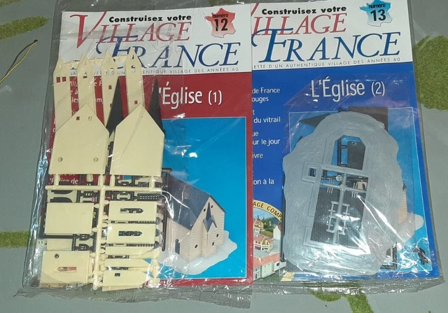 MKD, ho,  eglise,  village de France. 12 et 13