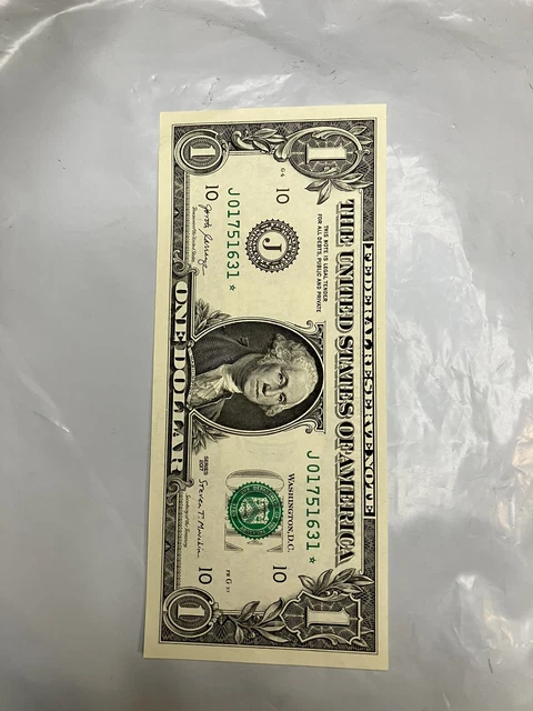 One Dollar Bill Star Note
