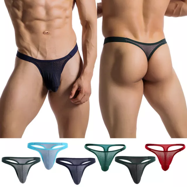 Herren Tanga G-String durchsichtig Unterhose Unterwäsche Höschen Sexy Slip Thong