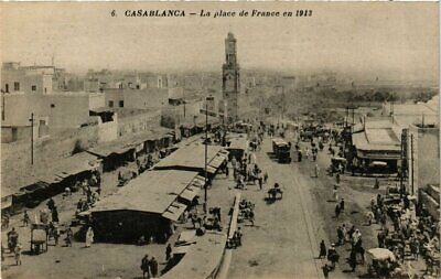 CPA AK MAROC CASABLANCA - La place de France en 1913 (280497)
