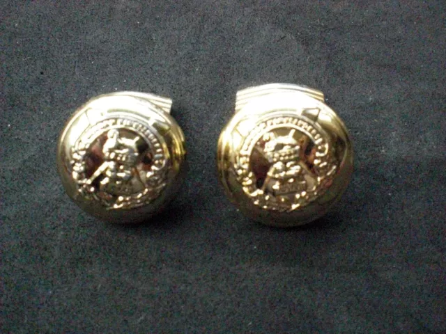 Pair Of Gordon Highlanders Anodised Cufflinks. Genuine.