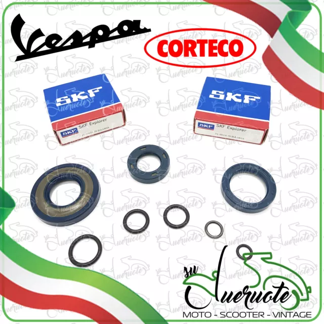 Kit Revisione Albero Motore Cuscinetti Paraoli Oring Per Vespa 50 Special N L R