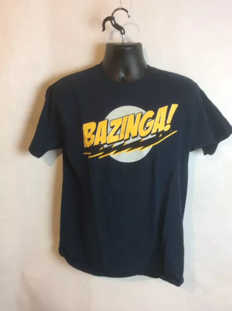 Big Bang Theory Bazinga T-Shirt Sheldon Cooper Navy Blue Size XL