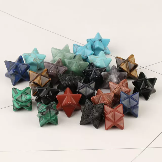 Merkaba Crystal Star Healing Reiki Amethyst Quartz Adventurine Rare Decor