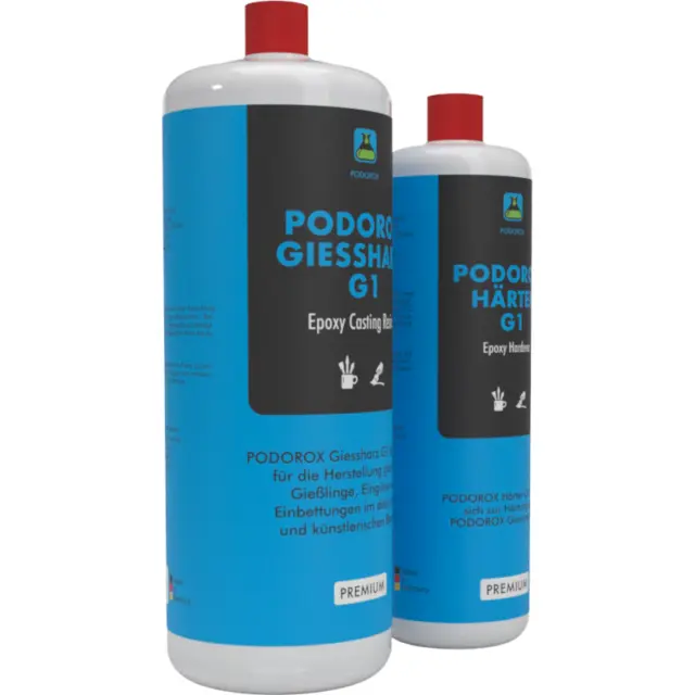 Gießharz | Epoxidharz | PODOROX G1 | glasklar | geruchsarm | klebefrei | 2
