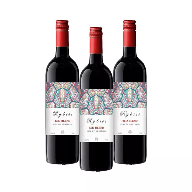 12 Bottles NV Rybiss Red Blend 750ml Red Wine South Australian Vineyards Shiraz 3