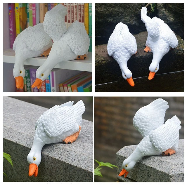Decoration Duckling Figurines Ducks Couples Sculpture Drinking Duck Statues