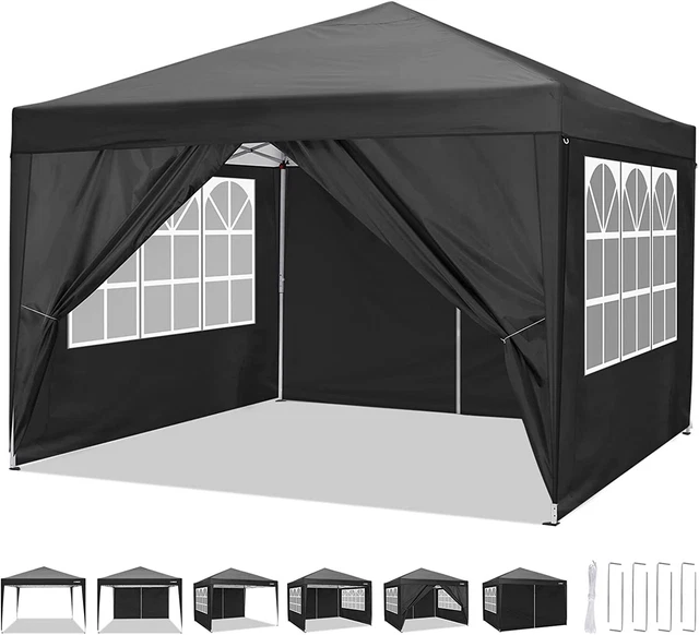COBIZI® Pavillon 3x3m Gartenpavillon Faltpavillon Partyzelt Festzelt Wasserdicht