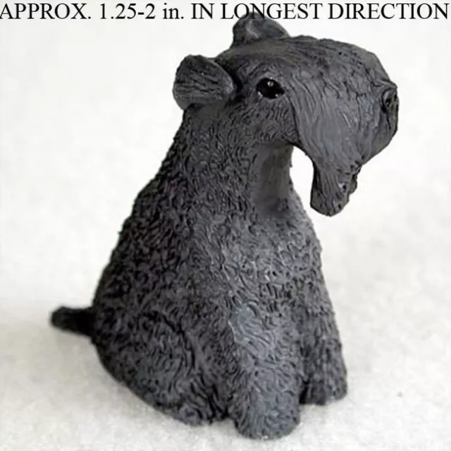 Kerry Blue Terrier Mini Hand Painted Figurine Hand Painted