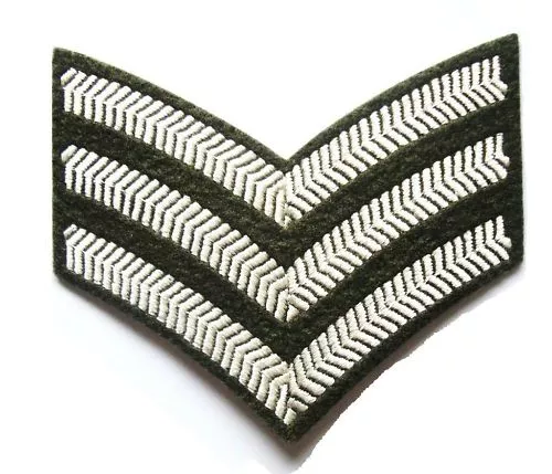 BRITISH ARMY SERGEANT STRIPES PATCH sew on cotton cloth badge Military jacket