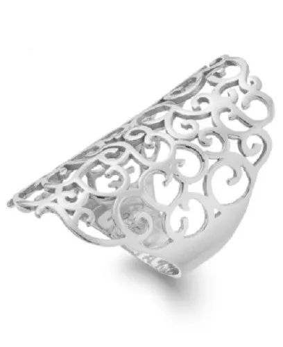 Giani Bernini Sterling Silver Filigree Ring with Swarovski Elements #1125