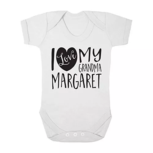 Personalised ANY NAME I Love my Grandma Cute Boy Girl Baby Grow Vest Bodysuit