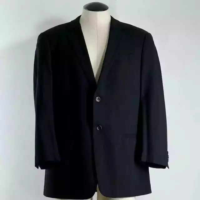 GIORGIO ARMANI COLLEZIONI Mens 100% Wool Black Blazer Sport Coat Jacket ...
