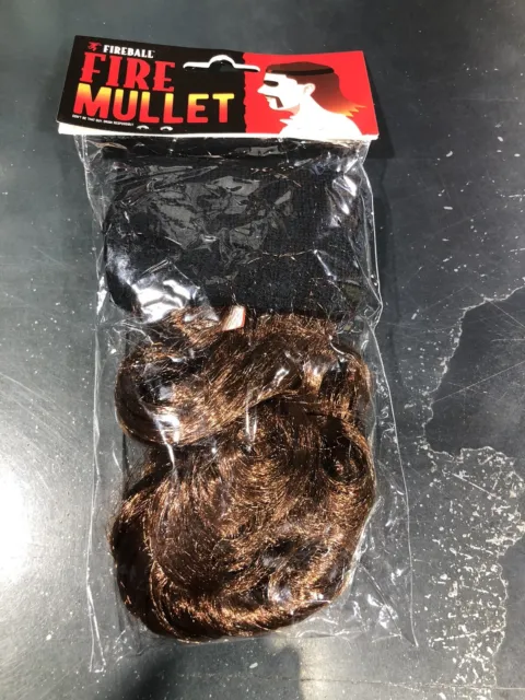 Fireball Whisky Fire Mullet New Brown Wig