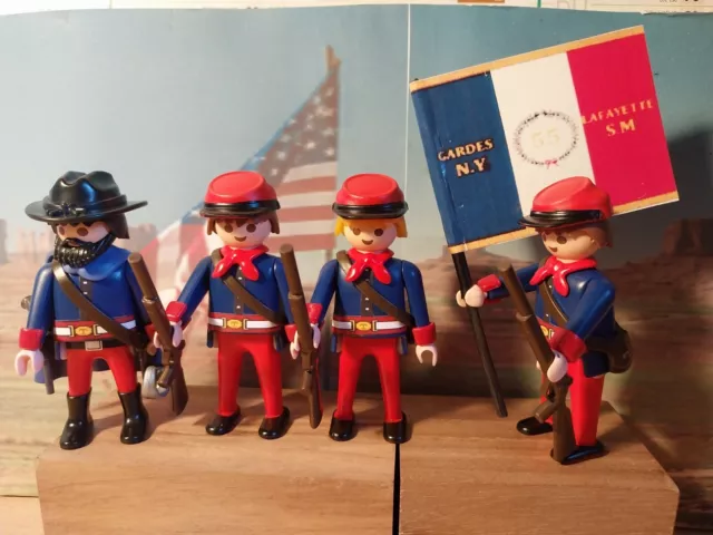 Playmobil western nordiste sudiste regiment volontaires français de New York