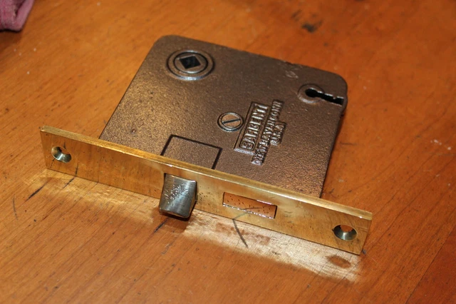 Restored Sargent Easy Spring #5164 Antique Mortise Lock Cast Bronze Face R-108