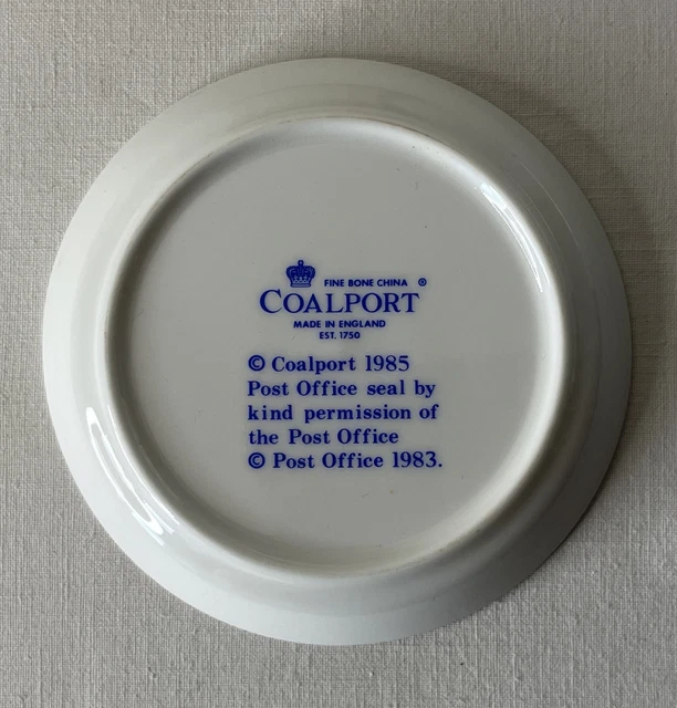 VINTAGE COALPORT 350 Years of The Post Office Porcelain Coaster + Box