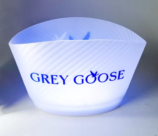 Grey Goose Vodka LED Silicon flexibler XL Flaschenkühler Eisbox Ice Bucket 1642