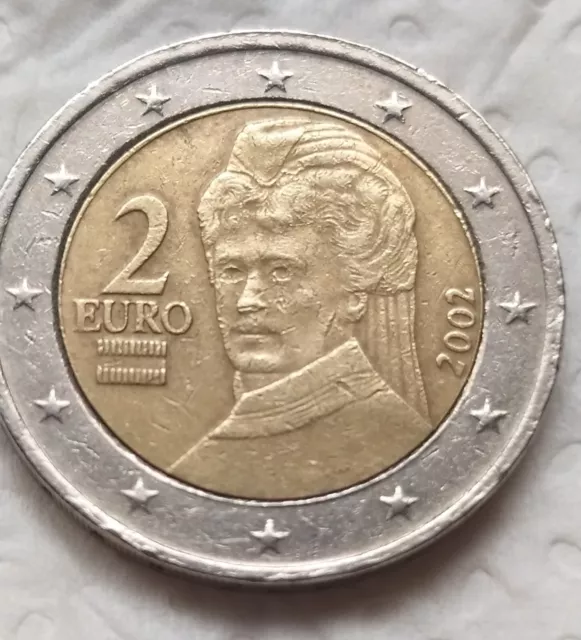 Moneda de 2 euros de Austria año 2002  bertha von suttner