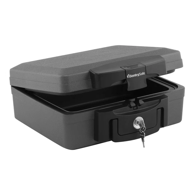 New Safe Safe， Fire-Resistant Box and Waterproof Box with Key Lock 0.19 cu ft