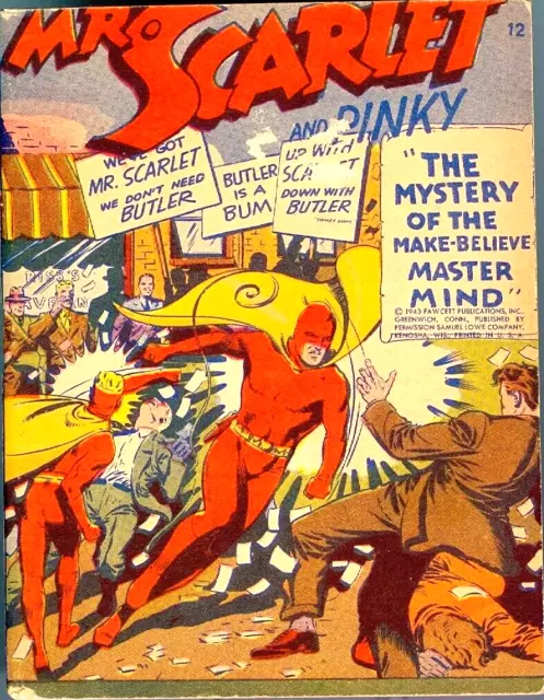 Mr. Scarlet and Pinky - Mighty Midget Comics #12  A Golden Age Mini Comic (1943)