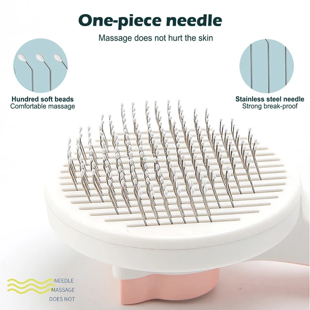Pet Hair Remover Dog Cat Comb Grooming Massage Deshedding Self Cleaning Brush 9