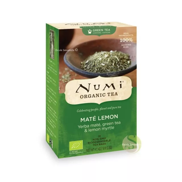 Thé vert yerba maté citron Bio Numi Tea
