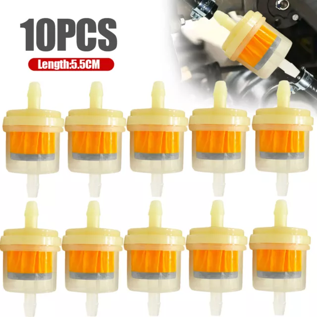 10PCS Inline Gas Fuel Filter 6-7MM 1/4" For Lawn Mower Small Engine Accessories