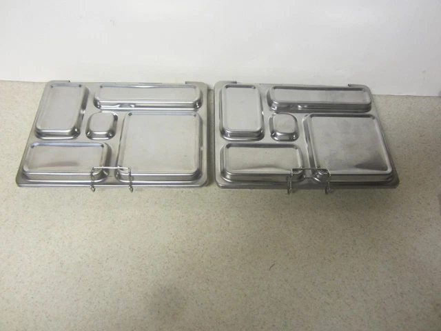 LOT OF 2 PLANETBOX Stainless Steel Metal 5 Compartment Lunch Planet Box LOT OF 2 PLANETBOX Stainless Steel Metal 5 Compartment Lunch Planet Box