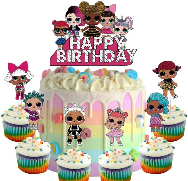 LOL Surprise Dolls Cake Topper Acrylic CupCake Decoration AUS Tracking delivery