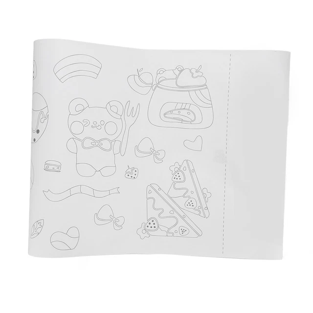 Rollo de dibujo para niños 32,8 ft patrones temáticos de animales hechos a mano
