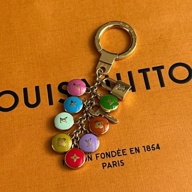 Louis Vuitton Portocle Pastille Bag Charm Keychain Multicolor Pastel Padlock