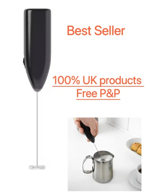 Milk Frother Whisk IKEA Black Coffee Latte Hot Chocolate  100% UK stock Free P&P