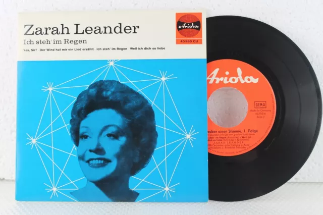 7" - ZARAH LEANDER - Ich steh´ im Regen - 4 Titel EP - Ariola 40 980 CU - NM!