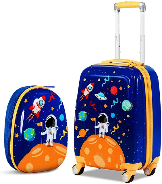 2PC Kids Luggage Set 16"/18"Suitcase & 13"Kids Backpack Travel Carry On Bag Gift