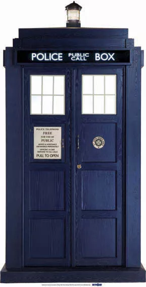 Doctor Who Tardis Oficial Mini Cartón Fun Recortado Pie Caja de Policía