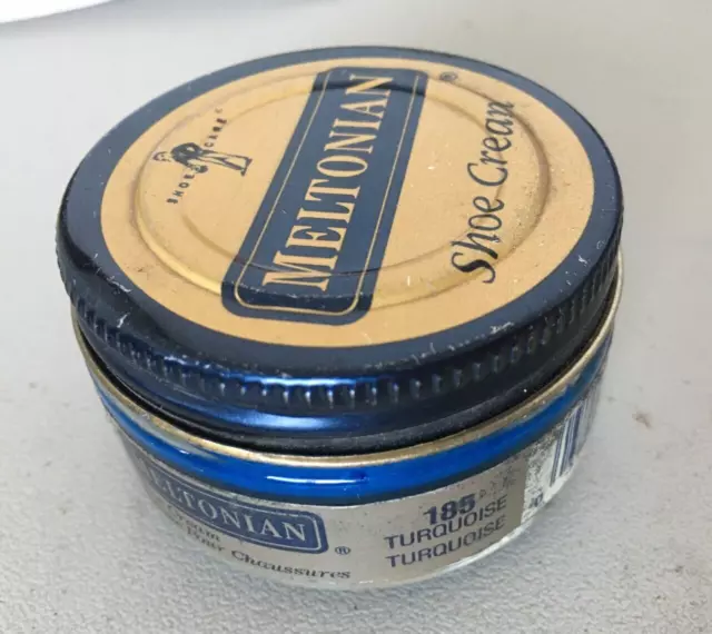 Meltonian Bright Blue Boot Shoe Cream Polish 185 turquoise royal electric 181