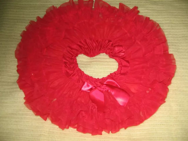 Vintage Petticoat / Crinoline Red Size S  Baby / Toddler  Full Circle Pageant