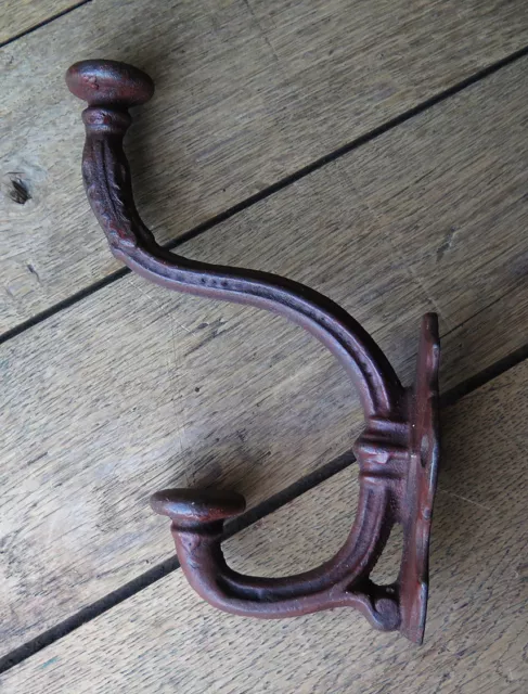 A Single Solid 19Th Century Period Cast Iron Coat Hook