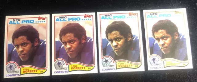 (4) 1982 Topps Football Cards TONY DORSETT #311 Football Cards HOF Cowboys