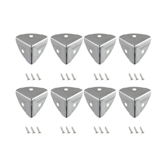 QUARKZMAN 36Pcs Protège-Coins de Boîte en Métal 1,18 x0,79 Coins de Table Décoratifs avec Vis de Montage pour Boîtes de Rangement, Armoires, Coffres en Bois, Couleur Bronze