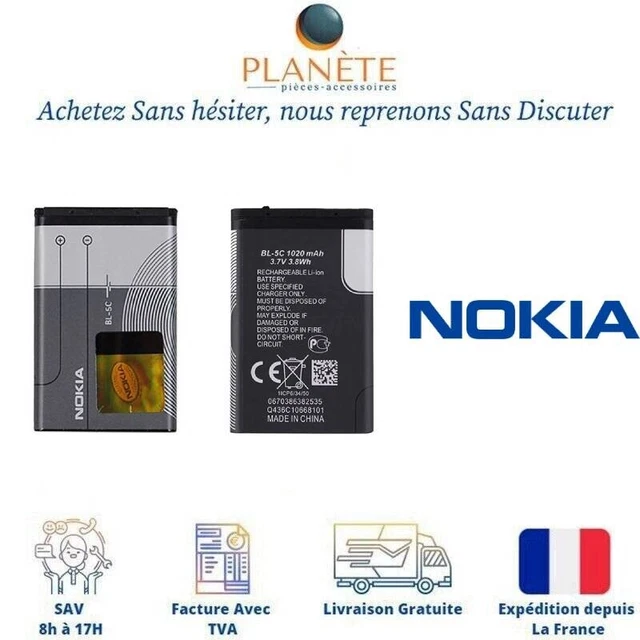 MICROSOFT BATTERIA LITIO ORIGINALE NOKIA BL-5CB 800mAh PER 105 110 (2019) 1100
