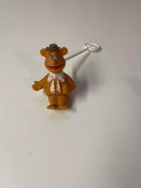 Fozzie Bear Stick Puppet Muppet Show Player Fisher Price Vintage 4 inch