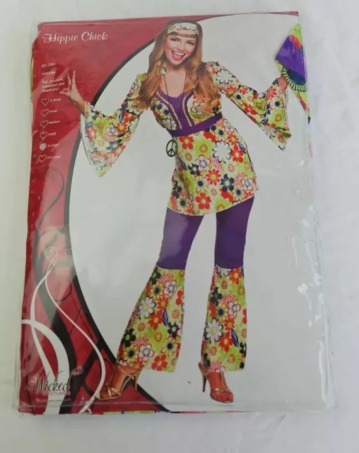 Womens 1960s Hippie Swirls Flared Trousers for Ladies Fancy Dress Costume  S- XXL