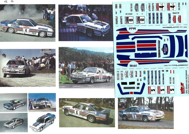 Décalcomanies 1/43 Pour Opel Manta Rallye San Remo 1983 (Henri Toivonen) - Planche De Décoration