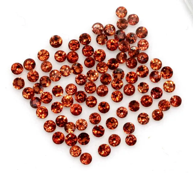 Natural Red Garnet 2.5 Mm Round Cut Faceted Loose Aaa Quality Gemstone Lot