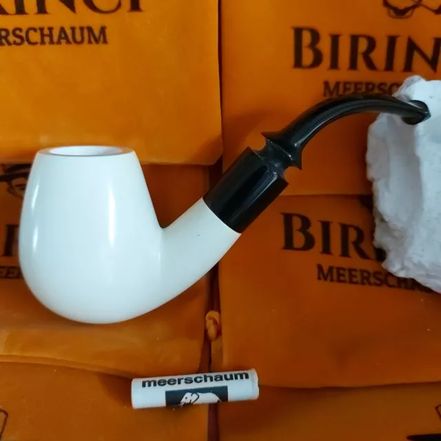 1A XL Block Meerschaum Pfeife Akryl Mundstück - 9mm Filt. Meerschaumpfeife pipe