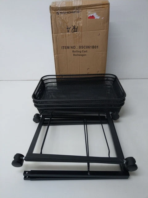 Carro con ruedas SONGMICS, coche doméstico, estante de baño, estante de cocina