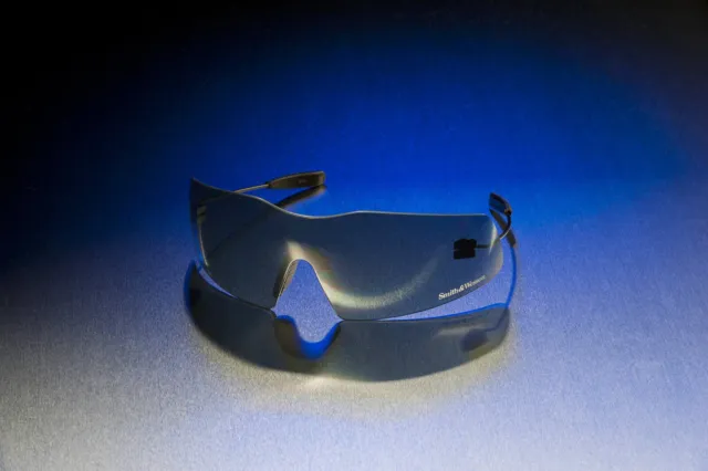 Smith & Wesson Phantom Safety Glasses - Black Frame, Smoke Lens