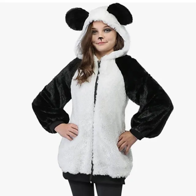 Panda Hoodie Costume for Girls Kids Panda Jacket with Hood Kids Large